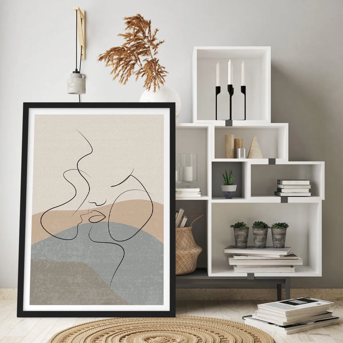 Poster in cornice nera - Come un tocco di pennello - 30x40 cm