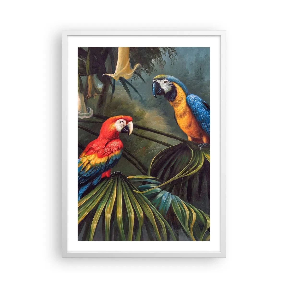 Poster in cornice bianca - Romanticità ai tropici - 50x70 cm