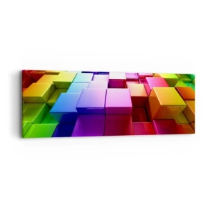 Quadro su tela - Stampe su Tela - Op Art insieme in squadra - 90x30 cm