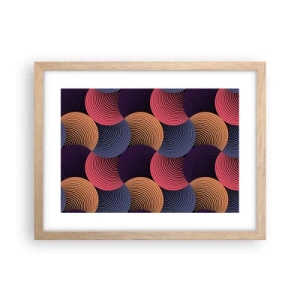 Poster in cornice rovere chiaro - Al ritmo delle sfere - 40x30 cm