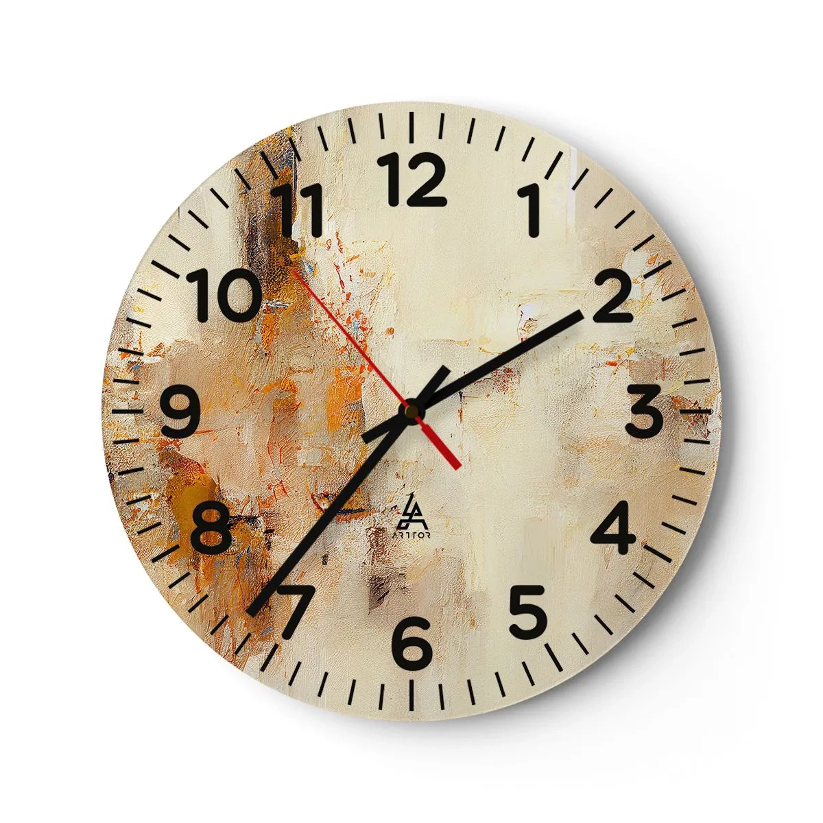 Orologio da parete - Orologio in Vetro - L'anima dell'ambra - 30x30 cm