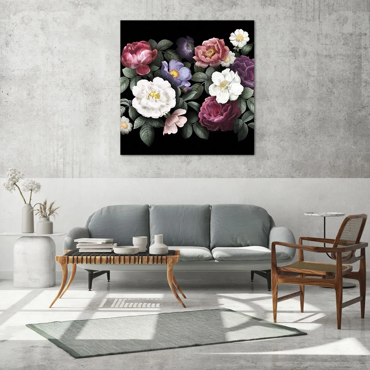 Quadro su vetro - Dal giardino inglese - 40x40 cm