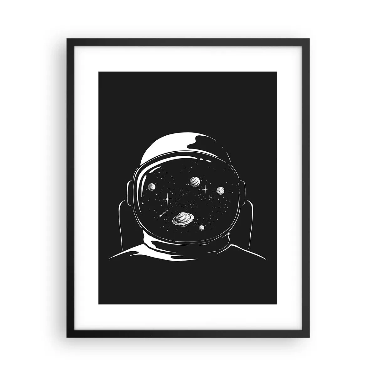 Poster in cornice nera - Panorama niente male - 40x50 cm