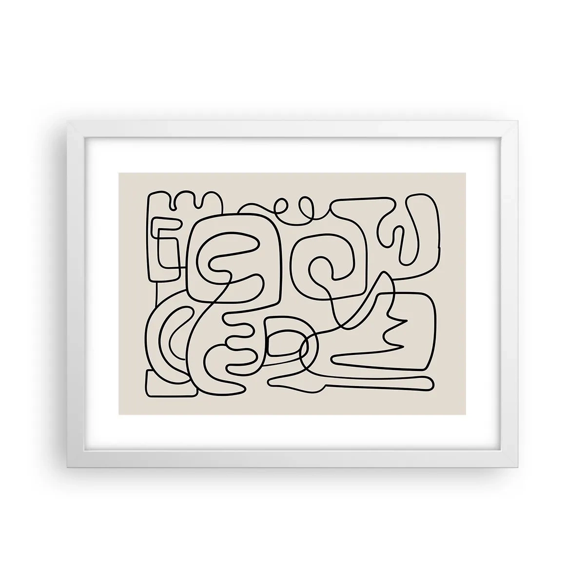 Poster in cornice bianca - Segui il percorso - 40x30 cm