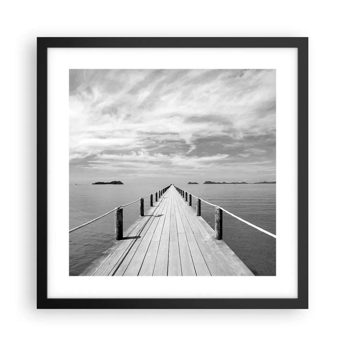 Poster in cornice nera - Forse un viaggio... - 40x40 cm