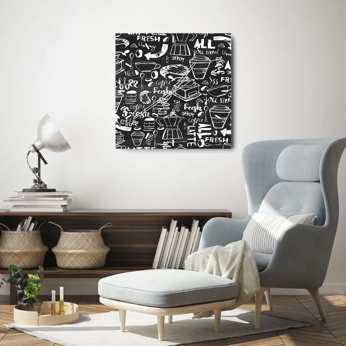 Orologio da parete - Orologio in Vetro - All you need is… - 40x40 cm