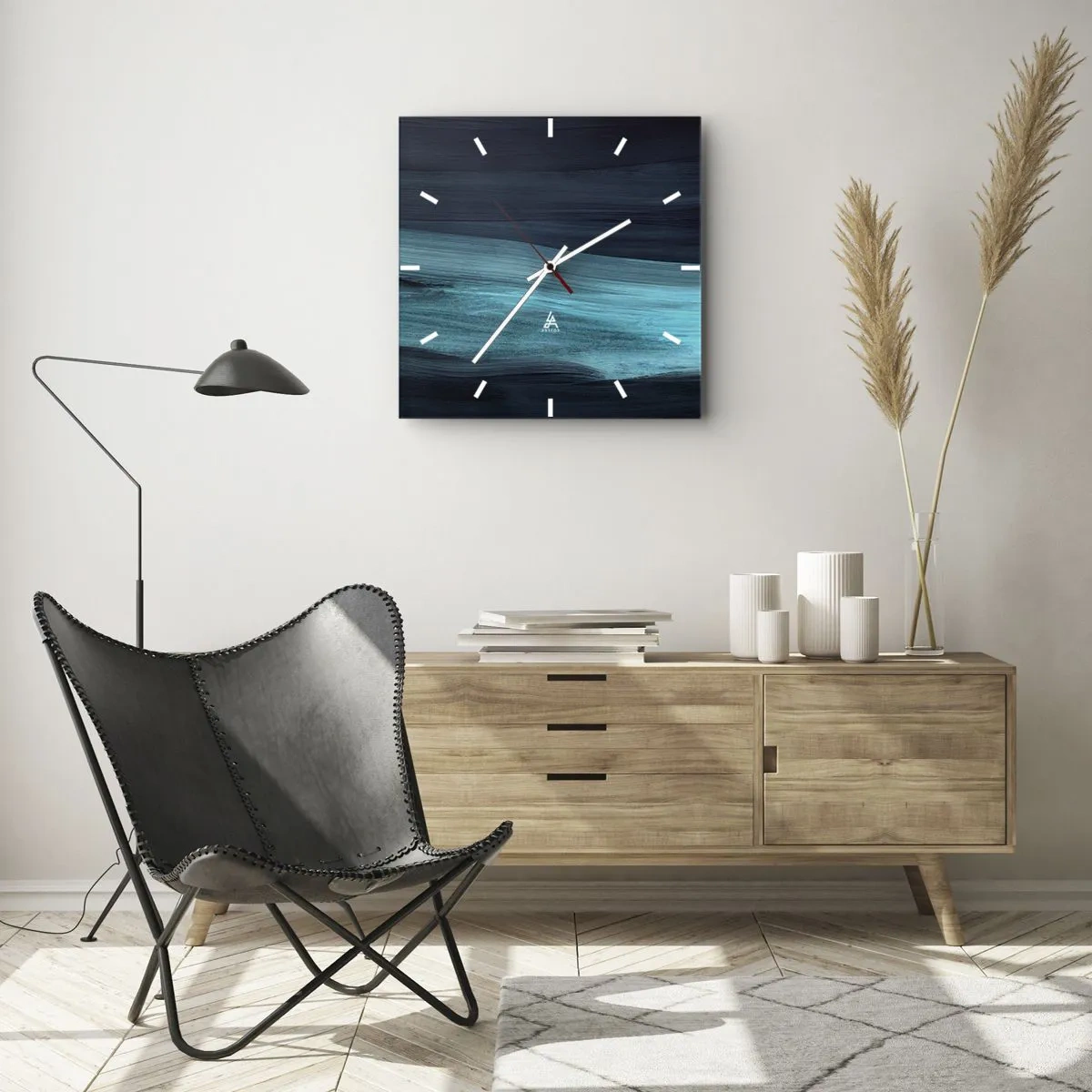 Orologio da parete - Orologio in Vetro - Seguendo la corrente - 40x40 cm