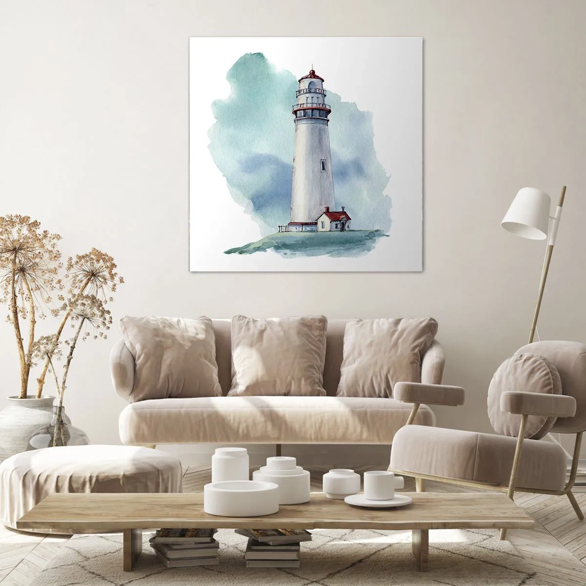 Quadro su tela - Stampe su Tela - Il mite amico del blu - 70x70 cm