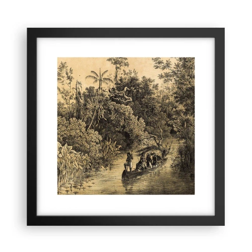 Poster in cornice nera - Viaggio alla fonte - 30x30 cm
