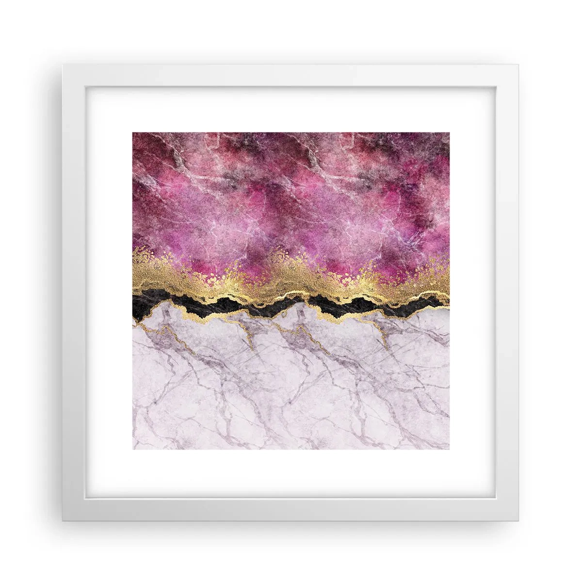 Poster in cornice bianca - Sul confine - 30x30 cm