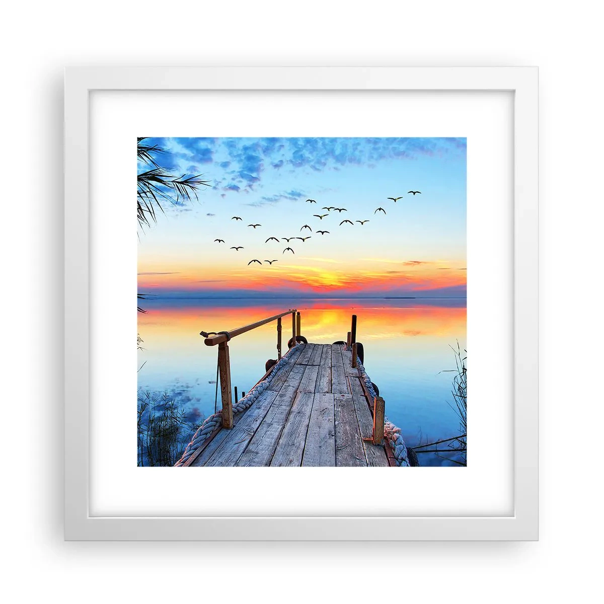 Poster in cornice bianca - Il tempo del ritorno - 30x30 cm