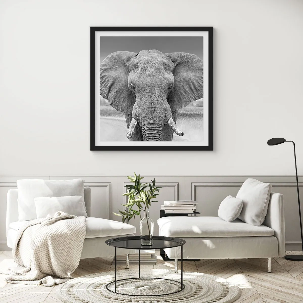 Poster in cornice nera - Benvenuti nel mio mondo - 40x40 cm