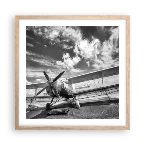 Poster in cornice rovere chiaro - Non vedo l'ora! - 50x50 cm