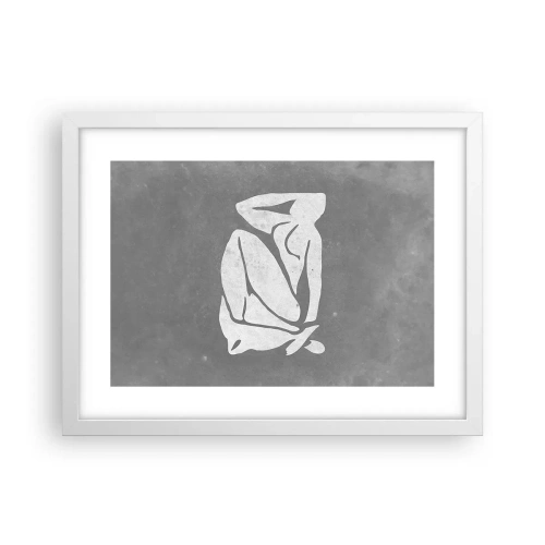 Poster in cornice bianca - Pensierosa - 40x30 cm