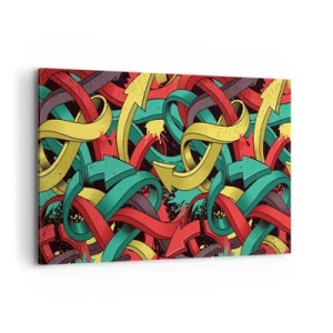 Quadro su tela - Stampe su Tela - Frecce astratte in colori vivaci che creano caos - 100x70cm - Qual è la via giusta? - Decorazione murale moderna per soggiorno e camera da letto ARTTOR
