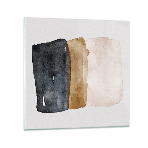 Quadro su vetro - Composizione di colori della terra - 50x50 cm