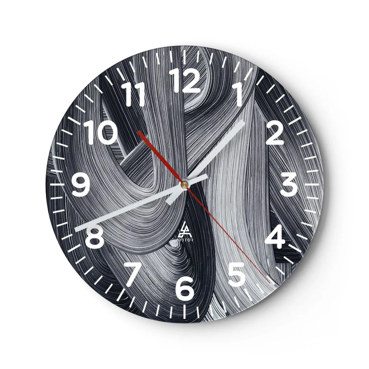 Orologio da parete - Orologio in Vetro - La fluidità della realtà - 40x40 cm