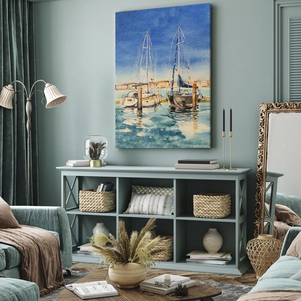 Quadro su tela - Stampe su Tela - La laguna assolata - 45x80 cm