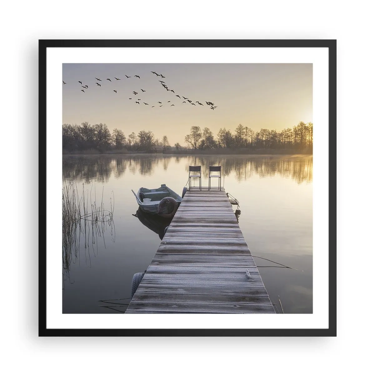 Poster in cornice nera - Tornerò un giorno - 60x60 cm