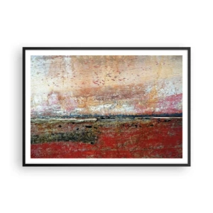 Poster in cornice nera - Una composizione astratta ispirata al mare e alla natura. - 100x70cm - Forse è il mare - Decorazione murale moderna per soggiorno e camera da letto ARTTOR