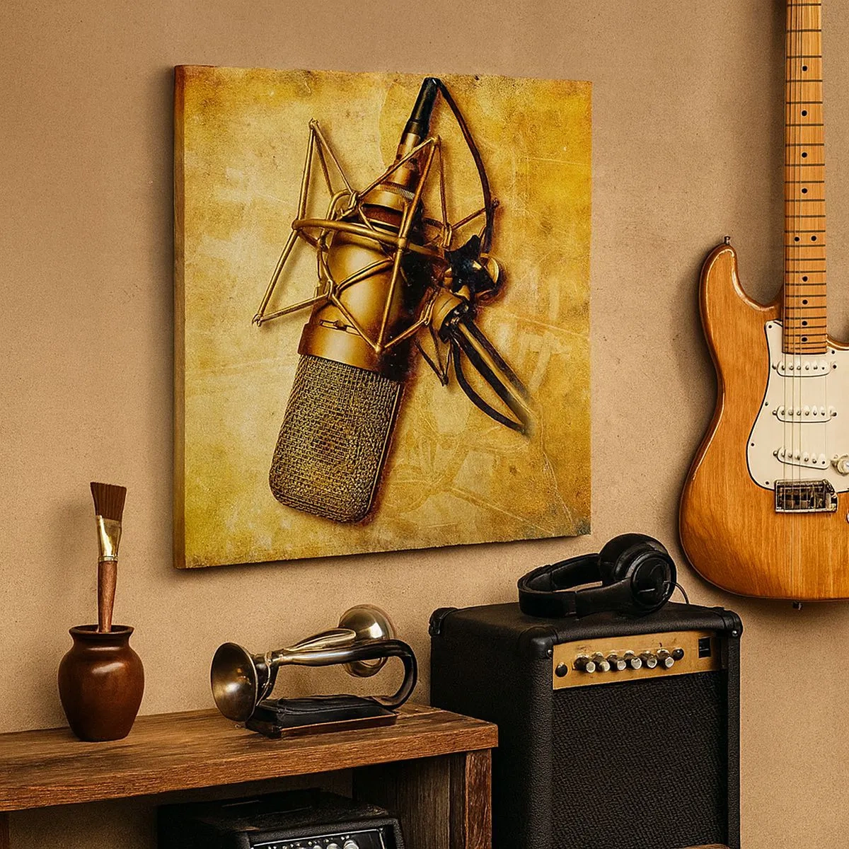 Quadro su tela - Stampe su Tela - Gli anni d'oro della radio - 30x30 cm