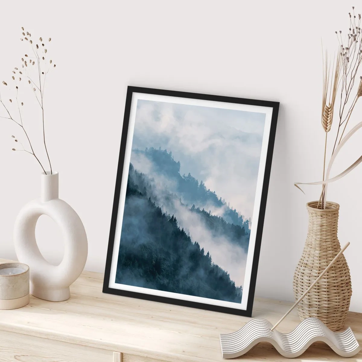 Poster in cornice nera - La mistica dei monti - 61x91 cm