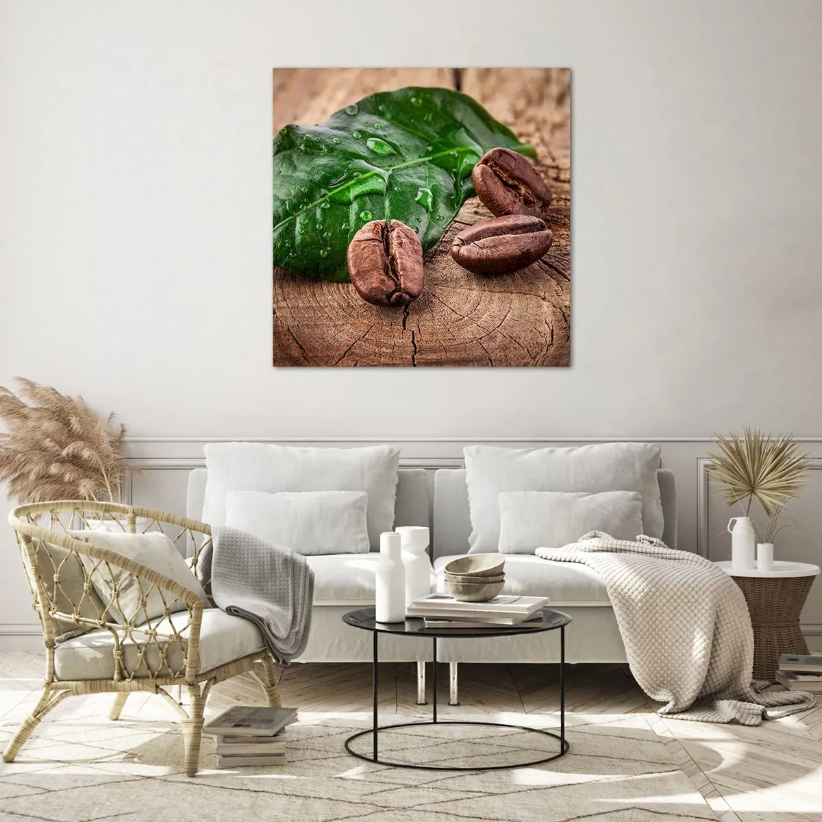 Quadro su vetro - Nero e autentico - 60x60 cm