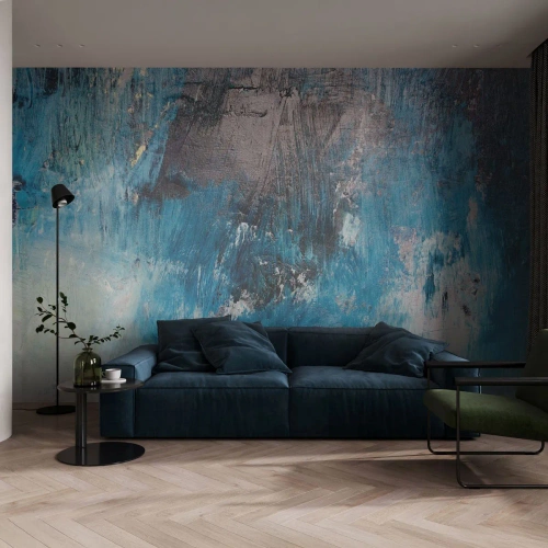Fotomurali Premium Sand - Rapsodia blu - Astrazione, Pezzo, Arte Moderna - 350x256 cm