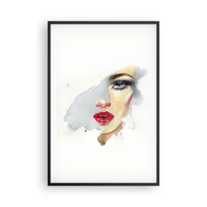 Poster in cornice nera - Riflesso in una goccia d'acqua - 61x91 cm