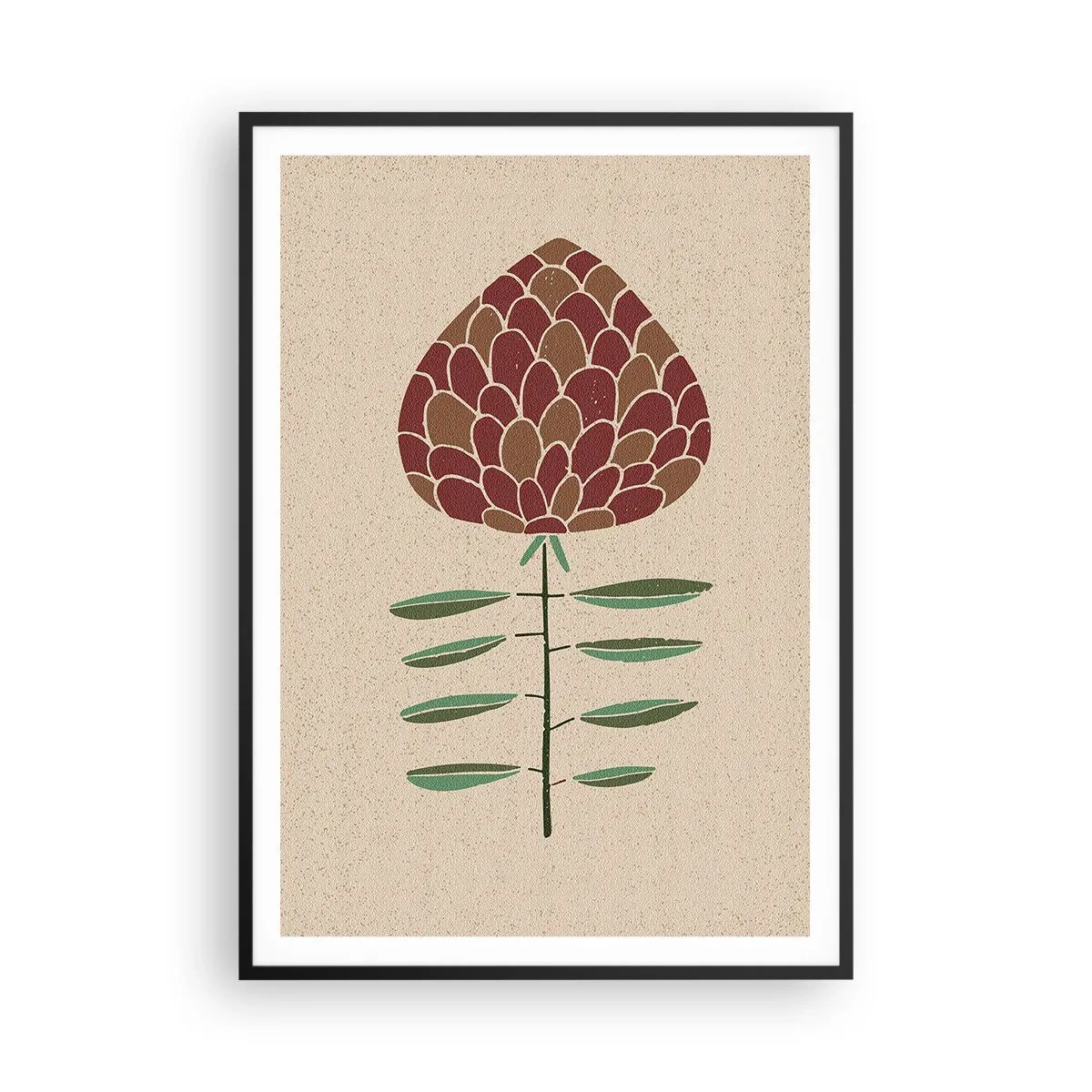 Poster in cornice nera - Che grande pigna - 70x100 cm