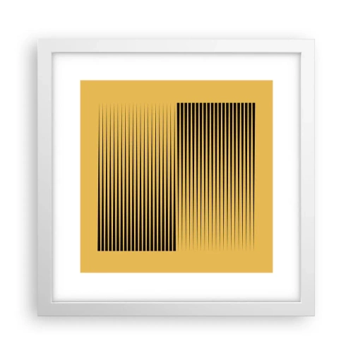 Poster in cornice bianca - La quadratura degli opposti - 30x30 cm