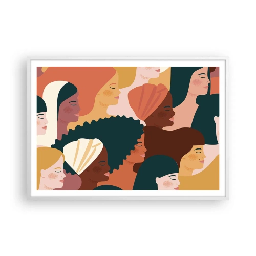 Poster in cornice bianca - Solo femminilità - 100x70 cm