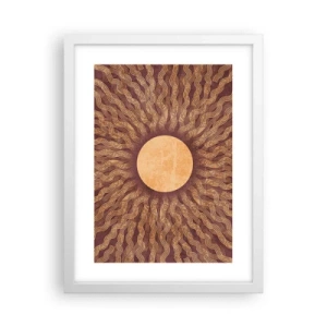Poster in cornice bianca - L'icona del sole - 30x40 cm