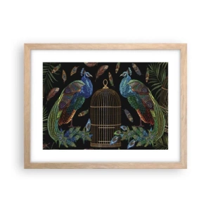 Poster in cornice rovere chiaro - Con gli abiti reali - 40x30 cm