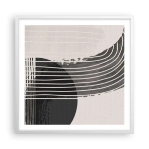 Poster in cornice bianca - Andata e ritorno - 60x60 cm