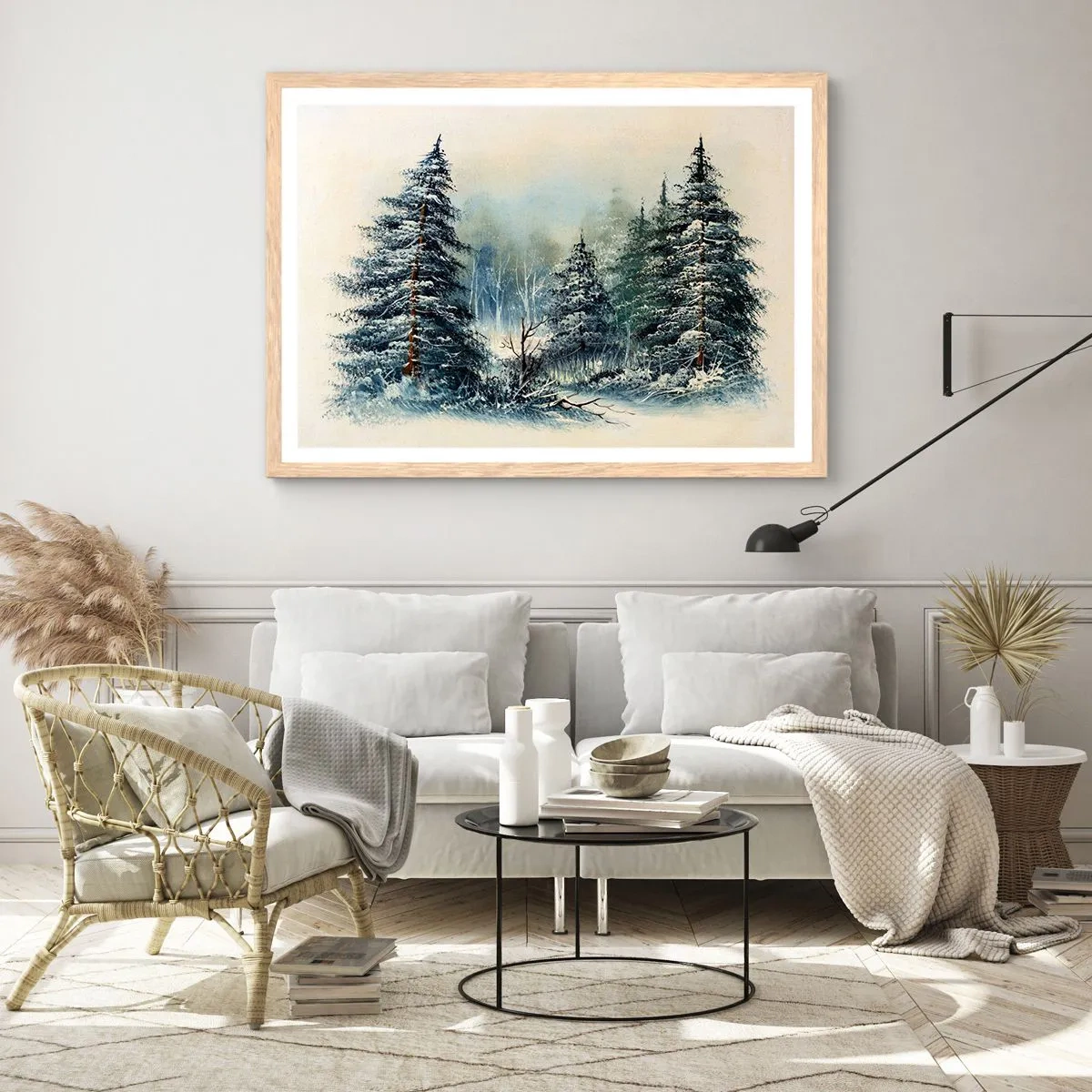 Poster in cornice rovere chiaro - Pronti al Natale - 70x50 cm