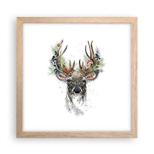 Poster in cornice rovere chiaro - Nell'abito della festa - 30x30 cm