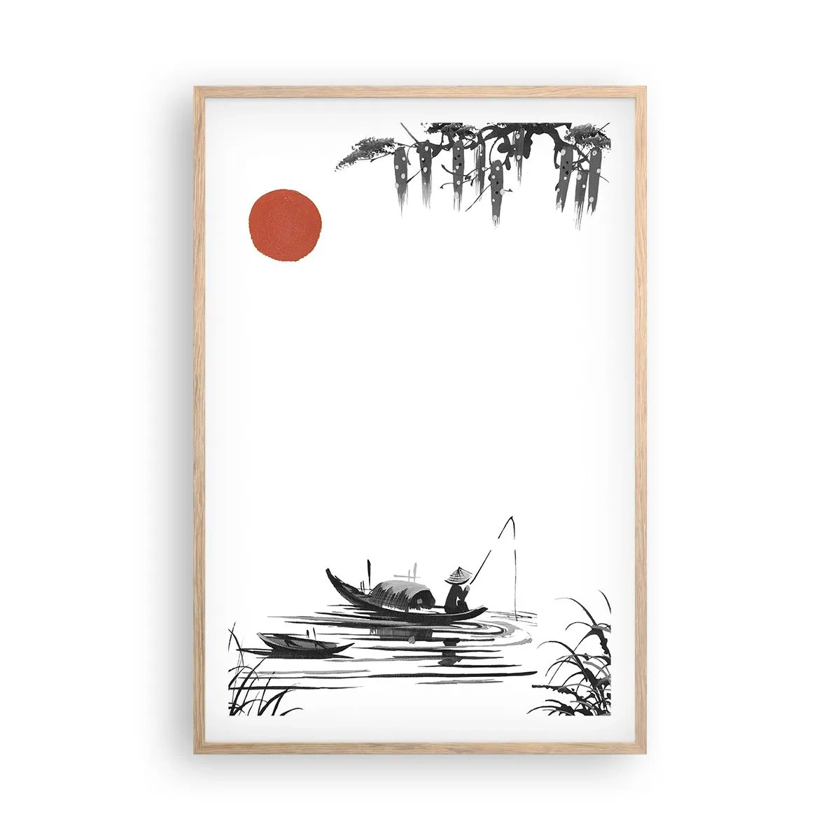 Poster in cornice rovere chiaro - Pomeriggio asiatico - 61x91 cm