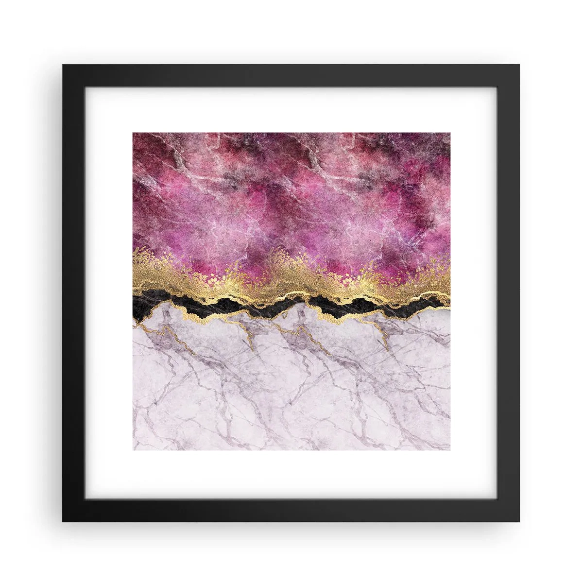Poster in cornice nera - Sul confine - 30x30 cm