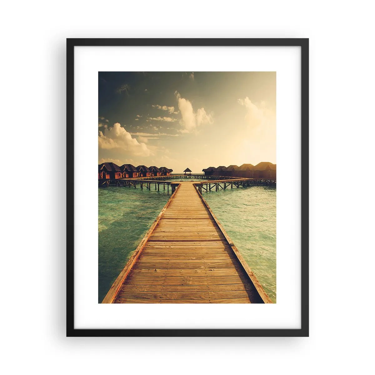 Poster in cornice nera - Caldo invito - 40x50 cm