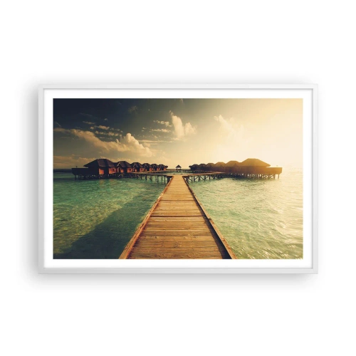 Poster in cornice bianca - Caldo invito - 91x61 cm