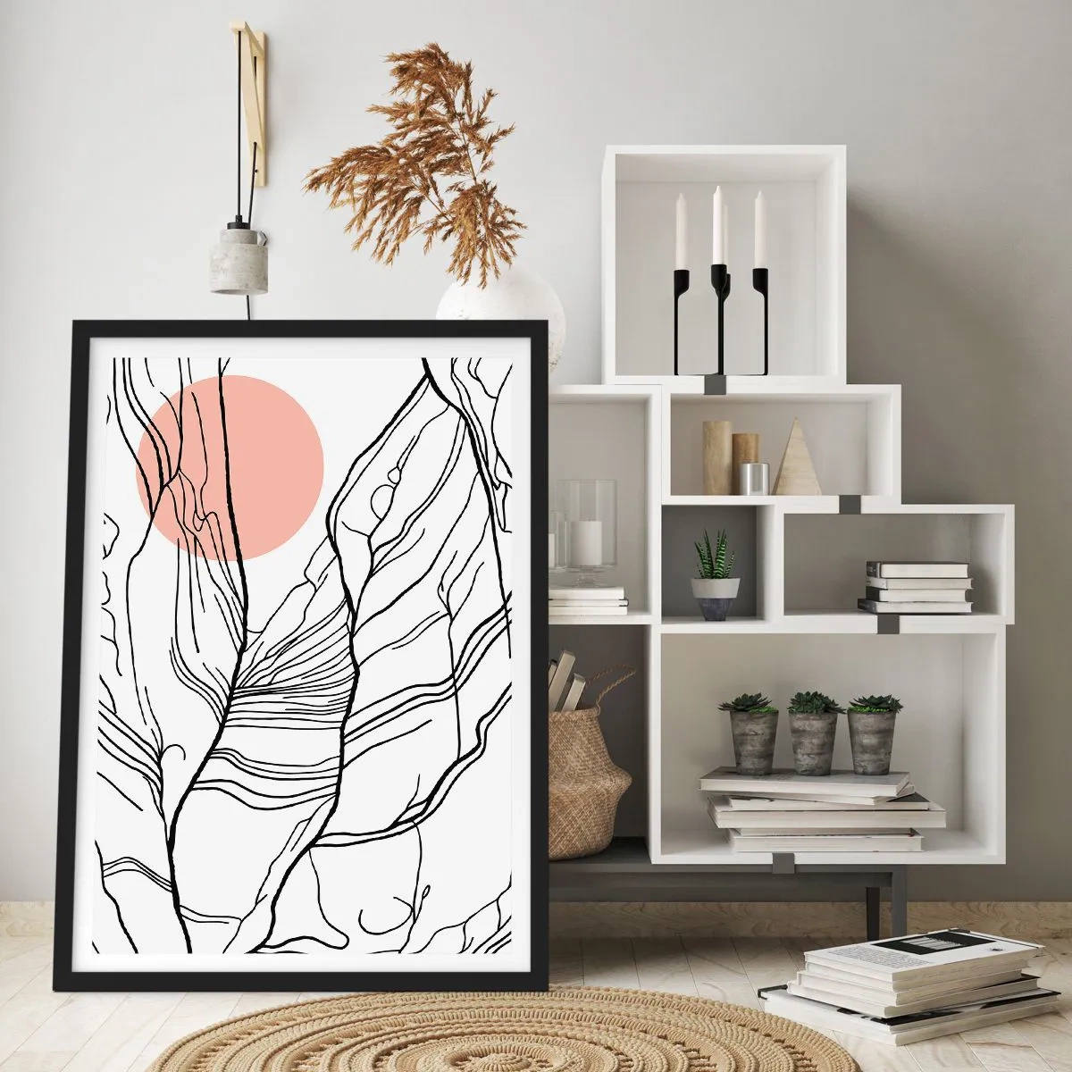 Poster in cornice nera - Nella rete dei rami - 40x50 cm