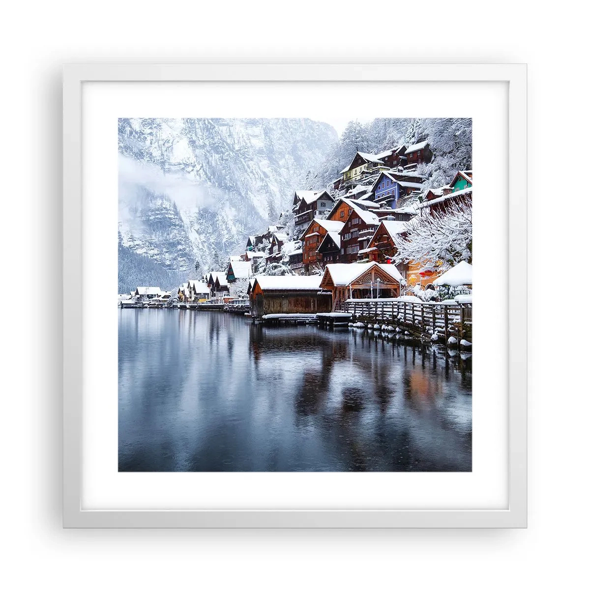 Poster in cornice bianca - Decorazione invernale - 40x40 cm