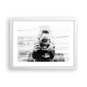 Poster in cornice bianca - Il creatore e il materiale - 40x30 cm