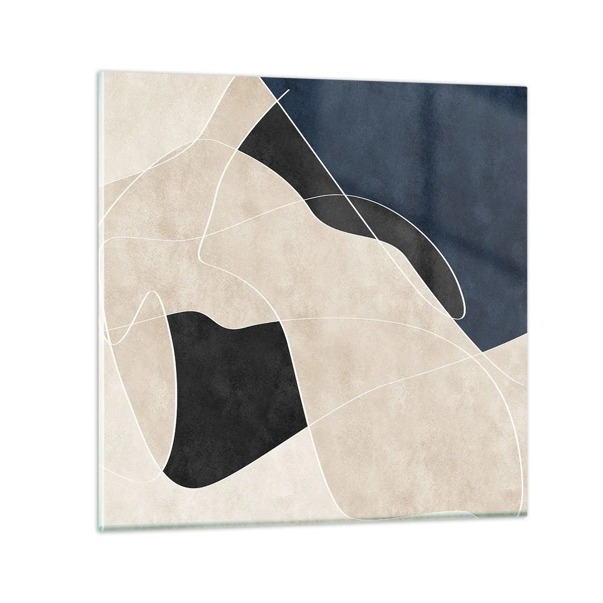 Quadro su vetro - Composizione astratta: il contrasto dei colori - 40x40 cm