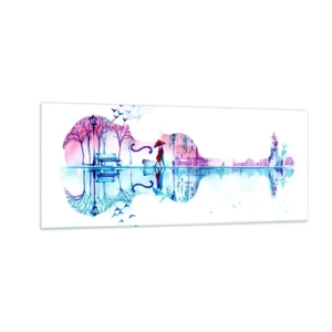 Quadro su vetro - Vi porto un cantico di pioggia - 100x40 cm