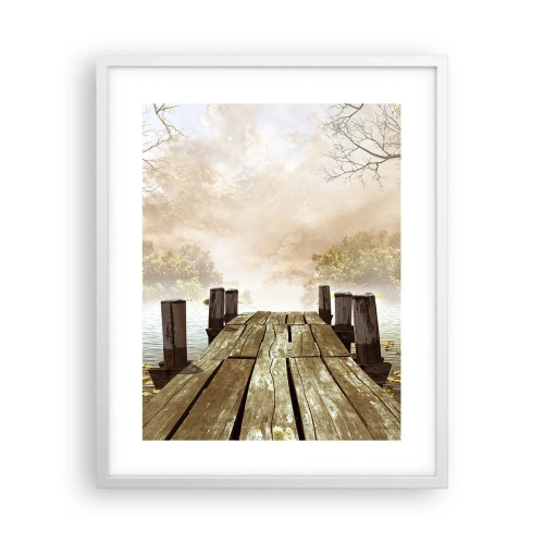 Poster in cornice bianca - La mite melanconia autunnale - 40x50 cm