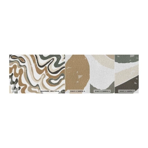 Campione di Fotomurale Premium Canvas - I meandri dei colori della terra - Astrazione, Pezzo, Boho - 100x30 cm