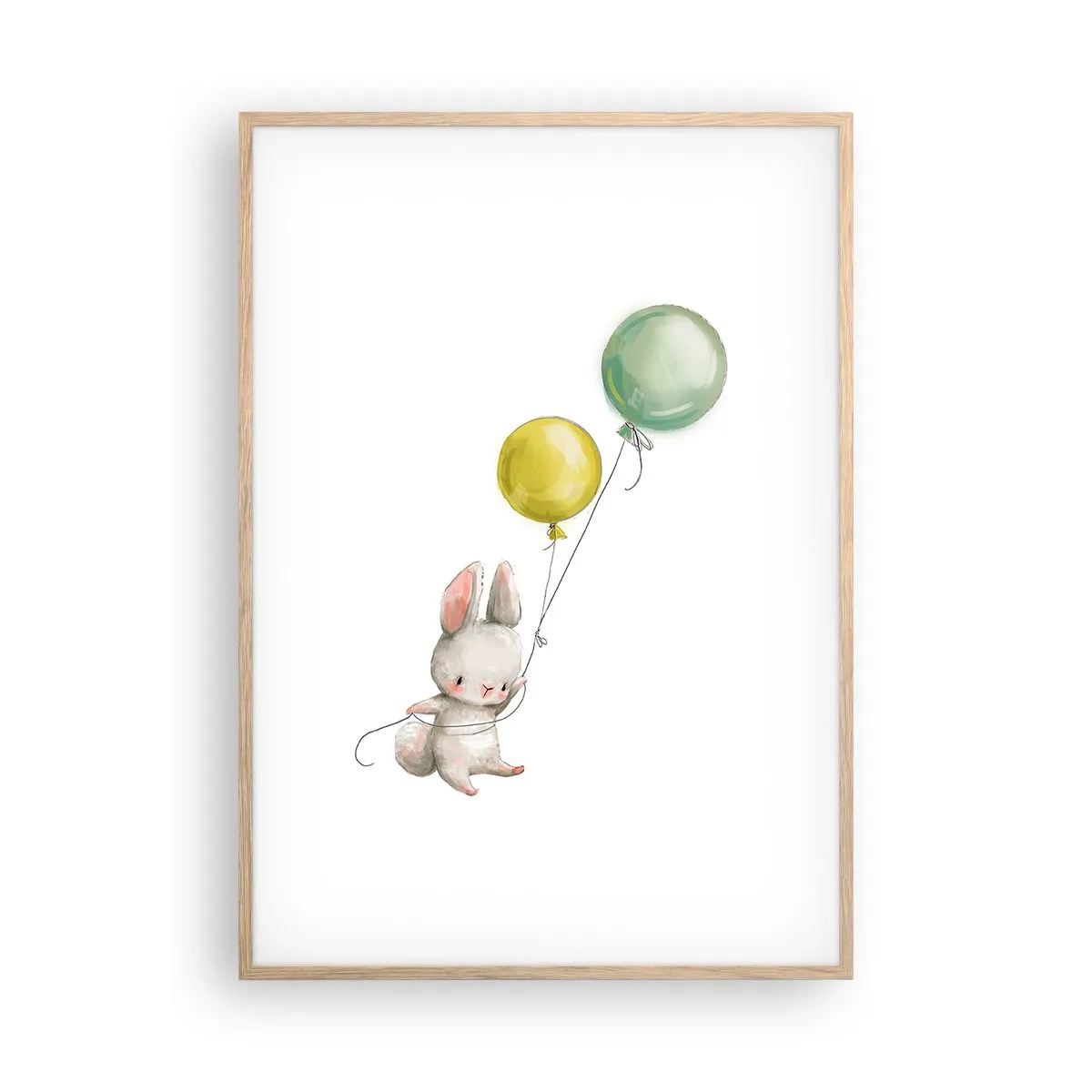 Poster in cornice rovere chiaro - Volo anch'io! - 70x100 cm