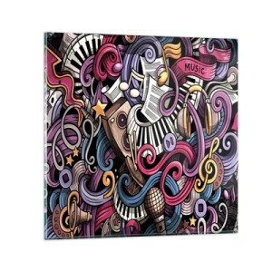 Quadro su vetro - Melodia complicata - 40x40 cm